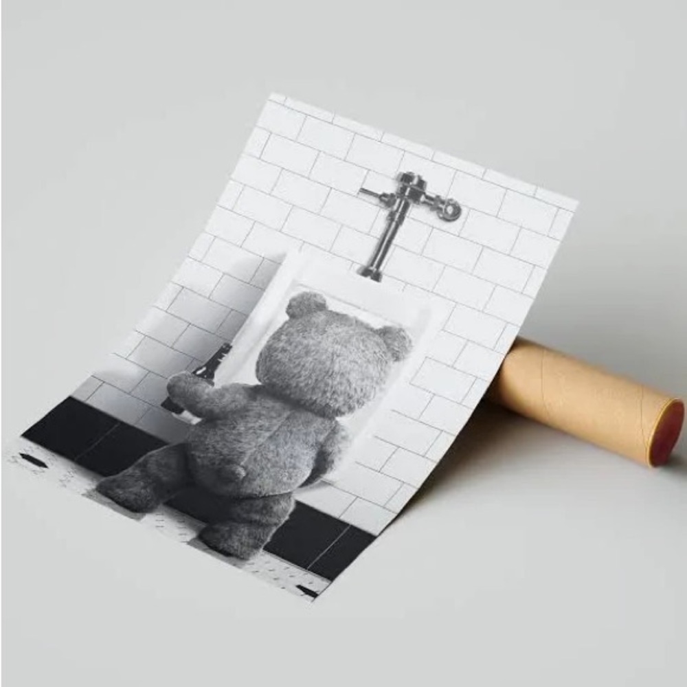 TED bathroom canvas art